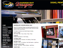 Tablet Screenshot of barrenjoeydesigns.com